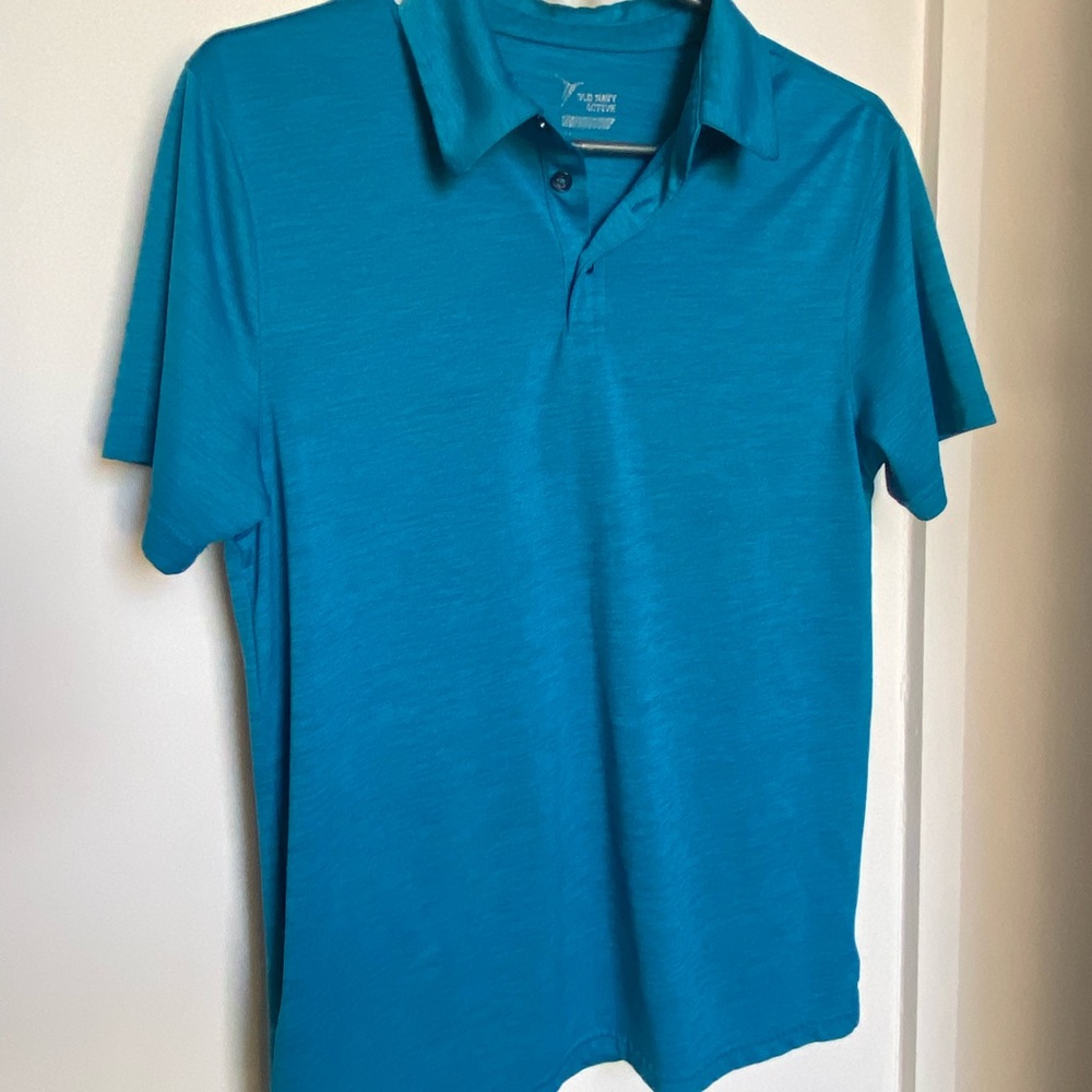 Blue polo shirt